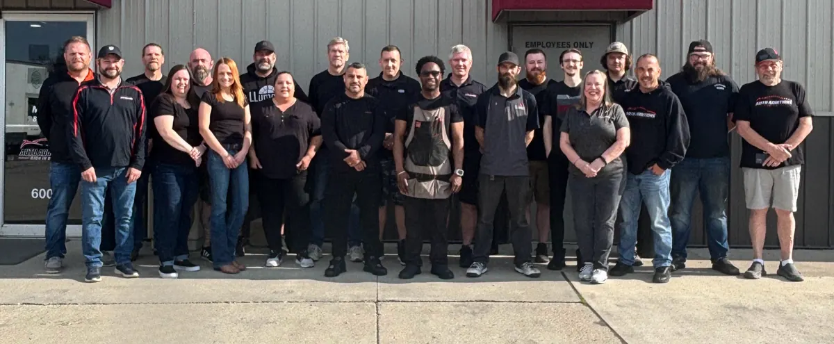 The Auto Additions team outside their shop in Westerville, Ohio