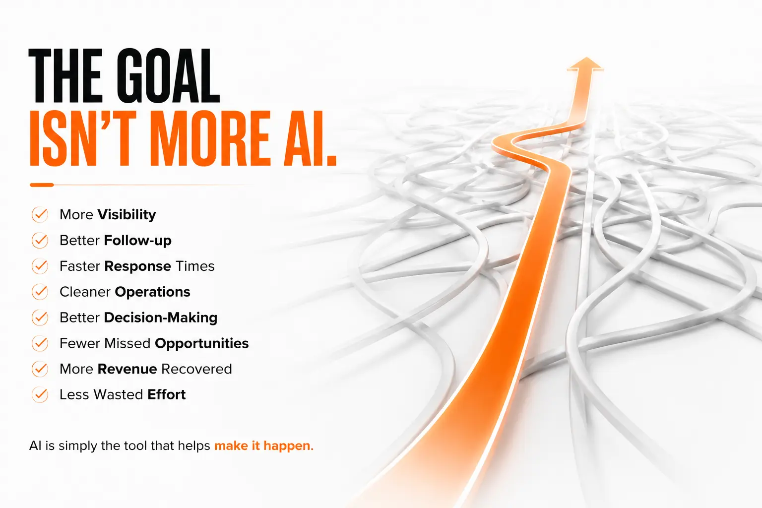The goal is not more AI benefit graphic